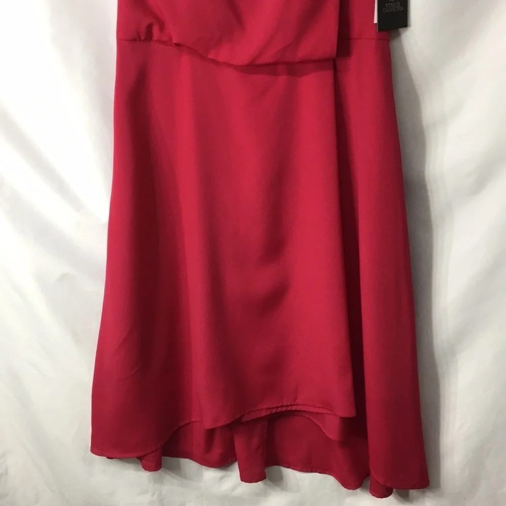 Vince Camuto Women’s Pink Cerise Drape Dress Size 8 NEW with Tags - Picture 3 of 8